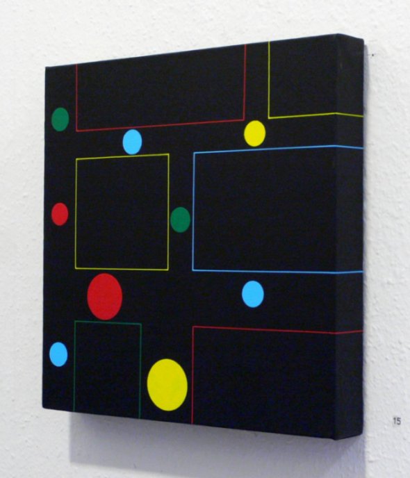 Rita Ernst: Puntino Dieci, 2005, Acryl auf Leinwand, 30x30 cm