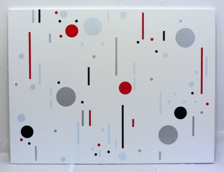 Rita Ernst: Vanishing Structures IV, 2005, Acryl auf Leinwand, 90x120 cm